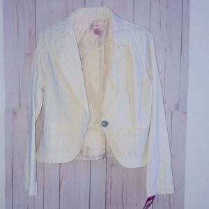 Xhilaration mss  suit jacket size L pastel colors striped